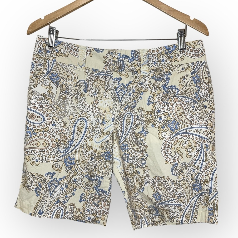 TOMMY HILFIGER Women’s Cotton Paisley Print Shorts, Size 10